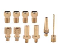 Cpolebev 10 Pcs Inflator Pump Nozzle Kit Presta Schrader Valve Tube Bicycle Valve Adaptors for Road & & Fixie Bike Tire Pump