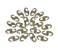Cpolebev 10 Pcs Practical Outdoor Sports 8-Shaped Small Carabiner Snap Metal + Plastic Climbing Buckle Camping Hiking Clip Hook Keychain