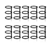 Cpolebev 10 Piece 3-Rings Book Rings Metal Loose Leaf Black Metal DIY Photo Album/Notebook/Round Circle Calendar