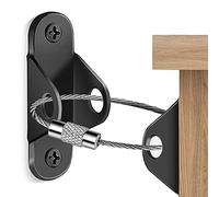 Cpolebev 10 Piece Anti-Tip Furniture Anchor for Furniture Dresser Wall Safety Anchor Furniture Fastener Wall C
