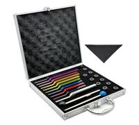 Cpolebev 10 Piece Tuning Forks Set Unweighted Forks As Shown with Cleaning Cloth, Rubber Mallets and Aluminum Box