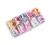 Cpolebev 10 Rolls Nail Decals Nail Extension Gel Art Decorations for Women Nail Extension Gel DIY Design Nail Art Decorations Easy to Use
