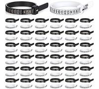 Cpolebev 100 Pack Reusable Finger Size Gauge Measure US Ring Measurement Tool Ring Size Measuring Tool Ring Sizer Plastic White and Black