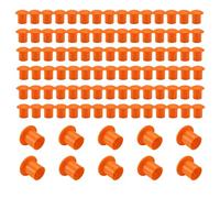Cpolebev 100 Pcs Plastic Safety Caps Rebar Caps for Rebar 3 to 7, Orange Color, 2.36 X 2.17 X 1.5 Inches