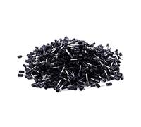 Cpolebev 1000x Crimp Terminal Pre Insulated Ferrule E1008 18AWG 1.0mm2 Silver Black