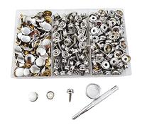 Cpolebev 100Pcs 15mm Boat Cover Canvas Stainless Steel Snap Fastener Clip Awning Button Rivet Accessories