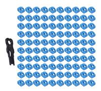 Cpolebev 100Pcs Blue RJ45 Port Ethernet LAN Hub Anti Dust Cover Plug Cap Blockout Protector with Proprietary Lock and Key
