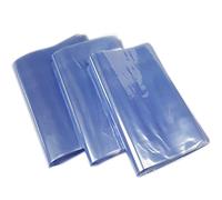 Cpolebev 100Pcs DIY Blower Heat Seal Flat Mouth PVC Heat Shrink Film Bag Wrap Waterproof Storager Transparent Plastic Bag 11x30cm