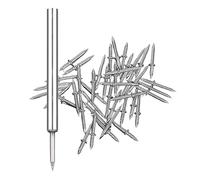 Cpolebev 100Pcs Double-Head Skirting Thread Seamless Nail, Skirting Line Without Marks Nail, Seamless Nail with Nail Sleeve Tool Silver