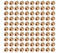 Cpolebev 100Pcs M3 Thread Knurled Brass Threaded Heat Set Heat Insert Embedment Nut,M3X5X4,for 3D Printer 2.4 Etc