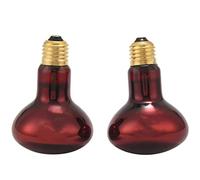 Cpolebev 100W 2 Pack Infrared Heat Lamp Bulb Red Light Heat Bulbs for Pet Lizards Bearded Snakes Reptiles & Amphibians 220V