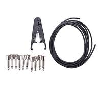 Cpolebev 10Ft Guitar Solderless Pedalboard Cable Kit Angle Audio 6.35 Plugs for Guitar Effects Pedals