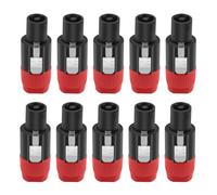 Cpolebev 10PC 4Pin NL4FC Speaker Connector Ohm Plug Speaker Audio Cable Adapter Twist Lock 4Pin Speakon Female Jack Accessories,B