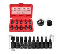 Cpolebev 10PCS 12 Point Socket Wrench Set Universal 3/8 Square Drive Socket Kit -M16 Socket Kit