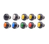 Cpolebev 10Pcs 2Pin Mini Switch 12Mm 1A Waterproof Switch PBS-33B 12V Momentary Push Button Switch Reset Non-Locking PBS-33B