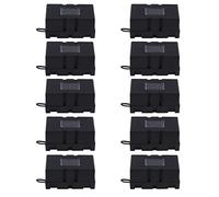 Cpolebev 10Pcs ANS-H Type Fuse Holder ANS-8 Safety Plate Base Car Automotive Fuse Box Black