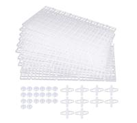 Cpolebev 10PCS Aquarium Divider Fish Tank Divider Filter Grids Separation Grid Tray Isolation Board Grid with 20 PCS Sucker Clips