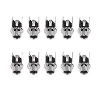 Cpolebev 10pcs DC Power Supply Jack Socket Female Panel Mount Connector 5.5x2.1mm New