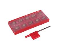 Cpolebev 10Pcs DCMT070204 YBC251 Blades Gold Carbide Inserts CNC Lathe Cutter for Lathe Turning Tool Boring Bar