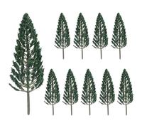 Cpolebev 10Pcs Pine Trees 1:25 Model Train Railway Building Green Model Tree for O G Scale 1/25 Railroad Layout Diorama Scenery