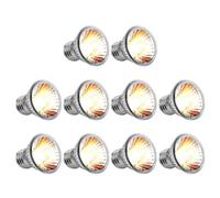 Cpolebev 10PCS Reptile Lamp Bulb Turtle Basking UV Light Bulbs Heating Light Full Spectrum Sunlamp for Amphibians,25W