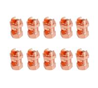 Cpolebev 10Pcs Split Bolt Connector, Grounding Split Bolt Connector Split Bolt Connector for Complete Earth on Bare Wires TJ-16