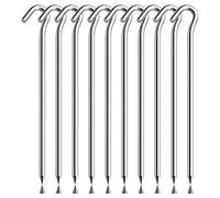 Cpolebev 10PCS Tent Stakes Pegs with Hooks, Camping Tent Stakes for Outdoor Travel,Ground Stakes for Outdoor Camping