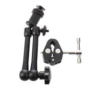 Cpolebev 11" Inch Friction Articulating Magic Arm + Super Clamp Crab Plier Clip for DSLR