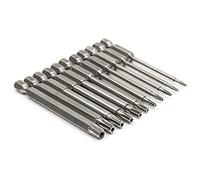 Cpolebev 11 Pcs Magnetic T6-T40 Torx Head Screwdriver Bit Set Star 6 Point Screwdriver Drill Bits Tools 3 Inch Length