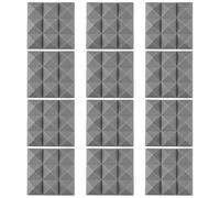Cpolebev 12 Pack Acoustic Foam Panels,Self-Adhesive Sound Proof Foam Panels,for Wall Decor,Music Studio Bedroom Home,5X30X30cm
