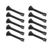 Cpolebev 12 Pack Black Spring Door Stops Door Stop Wall Protector with Low Mounted Black Rubber Bumper Tips
