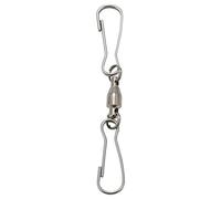 Cpolebev 12 Pack Double Clip Swivel Hooks for Wind Spinners, Hanging Windsock, Bird Feeders, Wind Chimes Crystal Twisters Supply