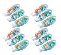 Cpolebev 12 Pack Double Sided Tape Roller 3 Colors Scrapbook Tape Adhesive Roller Tape for Scrapbooking Tape Runner