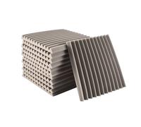 Cpolebev 12 Pack Self-Adhesive Acoustic Panels, Sound Proof Foam Panels, High Density Soundproofing Wall Panels for Home (Grey)
