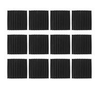 Cpolebev 12 Pack Self-Adhesive Acoustic Panels, Sound Proof Foam Panels, High Density Soundproofing Wall Panels for Home(Black)