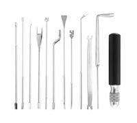 Cpolebev 12 Pcs Piano Tuning Repair Tool Kit Piano Wrench Tool for Piano String Machine Piano Handle Tuning Tool