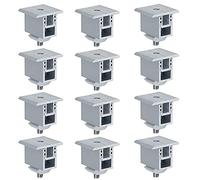Cpolebev 12 Set PV Panel Bracket Roof Mount Clamp for Securing 30mm-50mm Thick Solar Panels to Rails