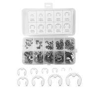 Cpolebev 120 PCS 304 Stainless Steel E Clip Washer Assortment Kit for Shaft Fastener M1.5-M10