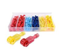Cpolebev 120 Pcs/60 Pairs Quick Splice Wire Terminals T-Tap Self-Stripping with Nylon Fully Insulated Male Quick Disconnects