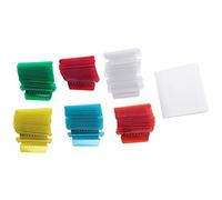 Cpolebev 120 Sets Multicolor Hanging File Folder Tabs with Blank Inserts 2 Inches Plastic Hanging File Tabs for Hanging Folders