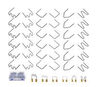 Cpolebev 1200 Pcs Plastic Welder Staples Hot Staples Plastic Repair Kit Solder Hot Staples Wavy Corner & Flat for Repair Car Bumpers Hot Stapler Staples