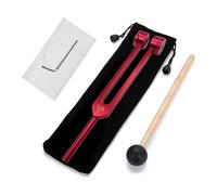 Cpolebev 128 Hz Tuning Fork Weighted Red Tuning Forks Kit for Healing 128 Hz Slider Tuning Fork Kit