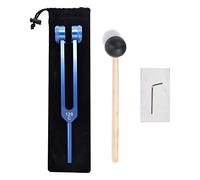 Cpolebev 128Hz Aluminum Alloy Tuning Fork with Hammers for Nervous System Testing Sound Healing Therapy Health Care