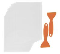 Cpolebev 12Pcs FEP Film 200X140X0.15 mm Thickness for UV 3D Printers, LCD SLA Resin, with 2 Pieces Replacement Plastic Spatulas