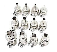 Cpolebev 12PCS Universal Heat Nozzle 3-20mm Hot Air Heat Resisting Nozzles Tips Tool for 850 Series Hot Air Soldering Station