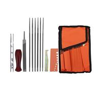 Cpolebev 12Piece Chainsaw File, Chainsaw Sharpener Kit Round Chainsaw File Quick Check Gauge