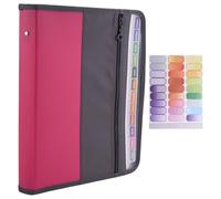 Cpolebev 13 Pocket File Folder Storage Rack,File Box Storage Bag,with Zipper, Suitable for A4 Paper, Banknotes,Document Receipt G