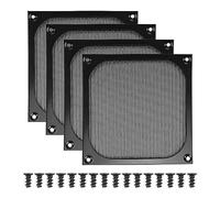 Cpolebev 140mm Desktop Computer Case Fan Dust Filter Grills Dustproof Case Cover with Screws, Aluminum Frame Mesh, 4 Pack