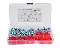 Cpolebev 140Pcs/Set Bend Grease Nipple Straight Grease Fitting Accessories for Grease Fittings Caps Hydraulic Zerk Grease Easy Install