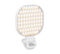 Cpolebev 142 LED Selfie Ring Light Rechargeable Selfie Light Clip Video Light for Phone Camera Laptop for Makeup Video Conference